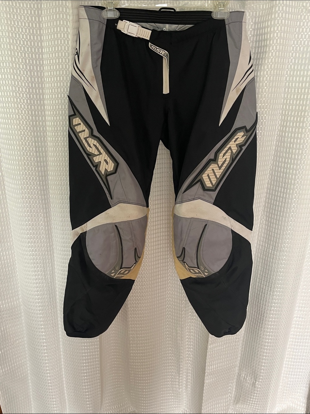 MSR Axxis Rider Motocross Pants Mens 34 Black Gray MX ATV Off Road Gear